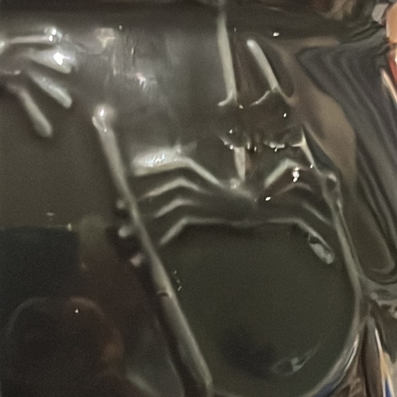 Halloween Black Cauldron Mug with Spiders and Spiderwebs Stoneware - Picture 2 of 8